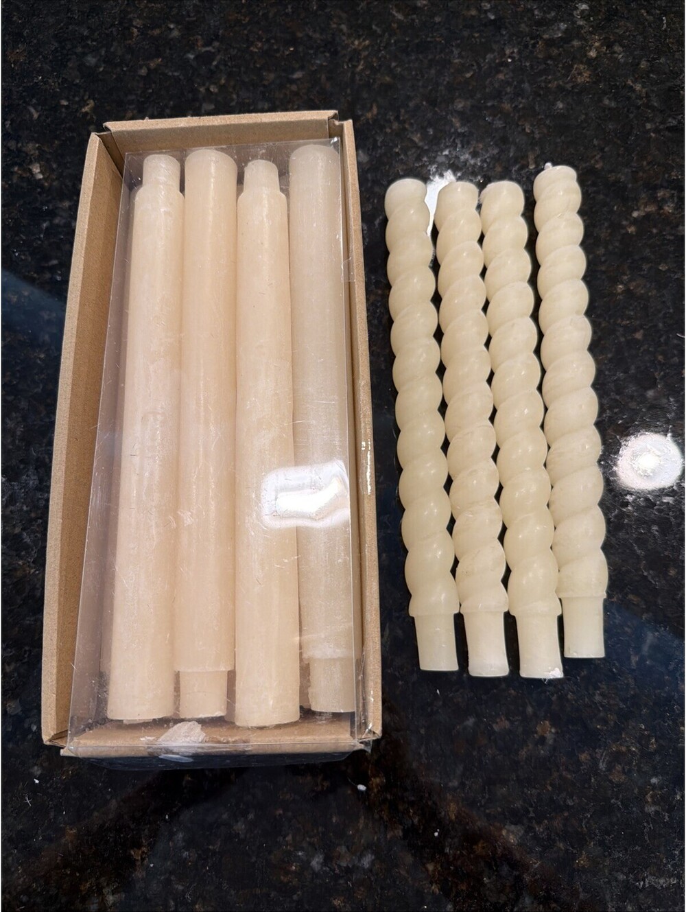 Set Of 16 Ivory Tapered Candles By Creative Co Op New In Box